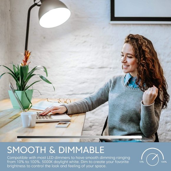 Linkind Dimmable A19 LED Light Bulbs, 100W Equivalent, E26 Base, 5000K Daylight, - Picture 2 of 7